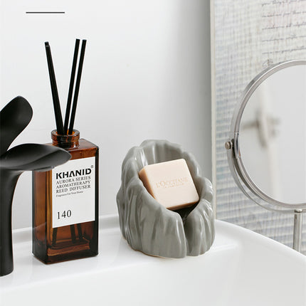 Ceramic Mountain Soap Dish with Drip Space