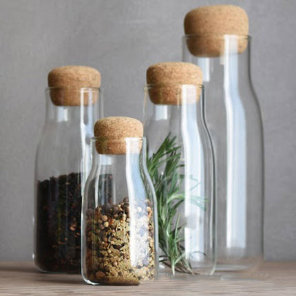 Glass Spice Storage Bottle Tea Jar Airtight Container