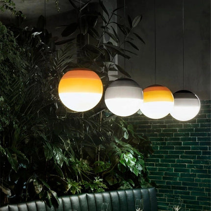 Nordic Minimalist Glass Sphere Pendant Light – Colourful Gradient Chandelier