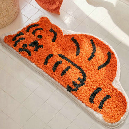 Tired Tiger Absorbent Non-Slip Bathroom Floor Mat (45 × 90 cm)