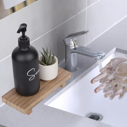 Simple Household Wooden Bathroom Countertop Storage Rack