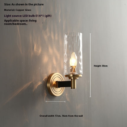 Luxury Copper Wall Lamp – Modern Minimalist LED Light | Ikeame