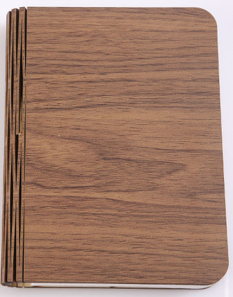 Tricolour LED Open Book Lamp – Wooden Style Cover | 5 Sizes