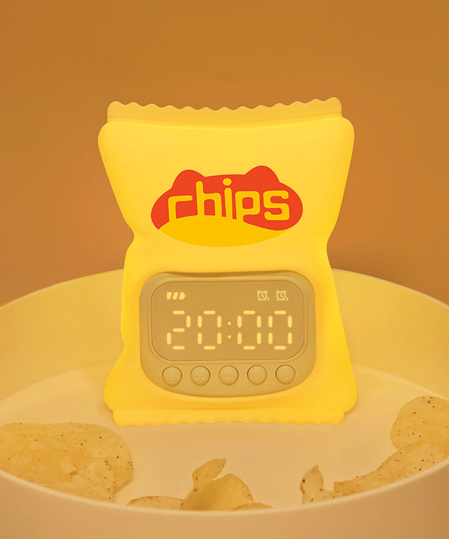 Smart “Pototaly You” Night Lamp – Silicone Crisp Bag Alarm Clock with App Control