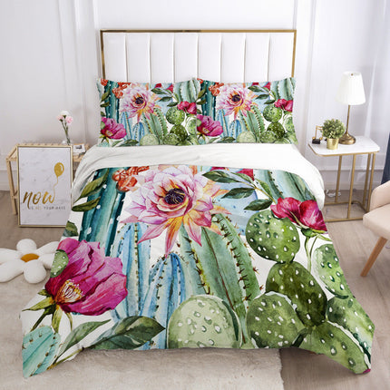 Bright Floral Bedding Set – Colourful 3-Piece Duvet Cover & Pillowcases | Ikeame