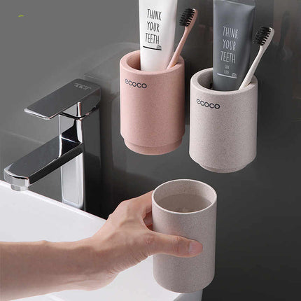 Wall-mounted Bathroom Free Punch Magnetic Suction Cup Toothpaste Toothbrush Storage Rack