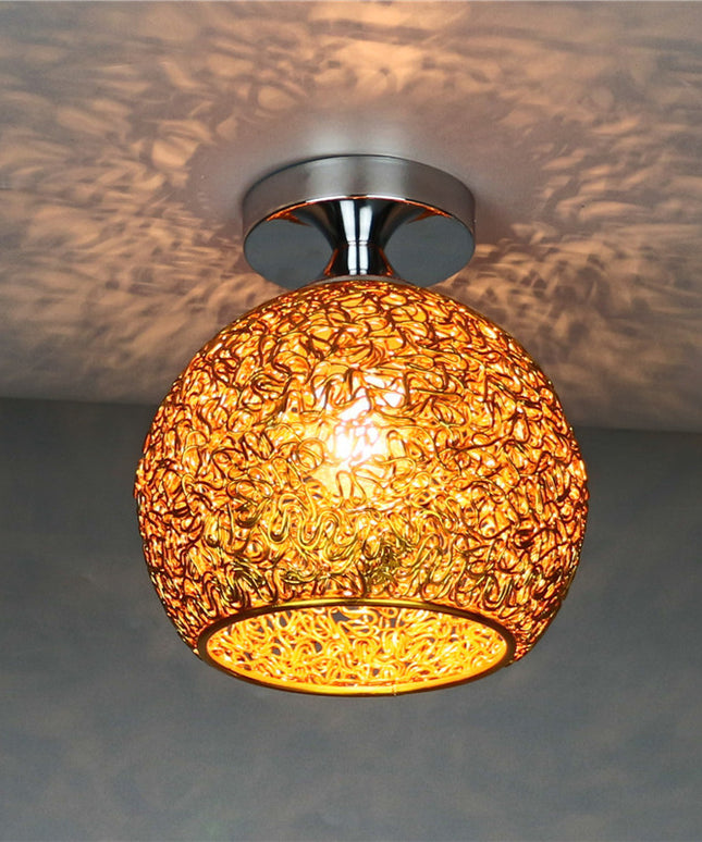 Colourful Round Ceiling Light – Modern Textured | Ikeame