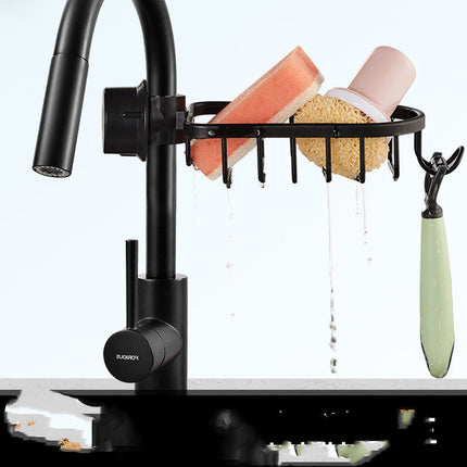 Aluminium Bathroom Shower Storage Rack — Elegant Black