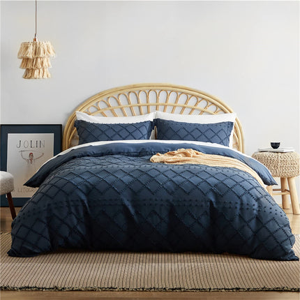Tufted Cotton Bedding Set | Boho Duvet Cover
