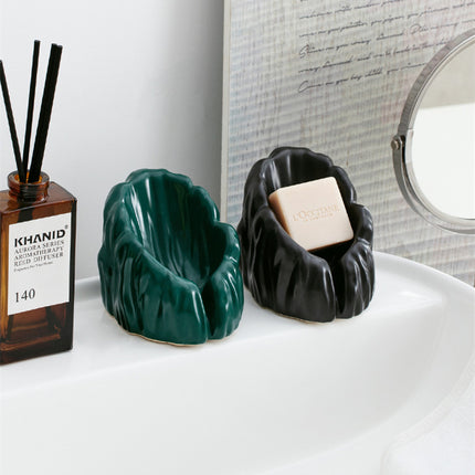 Ceramic Mountain Soap Dish with Drip Space