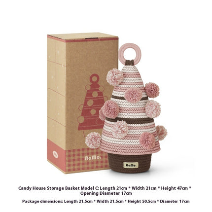 Pine Tree Woven Storage Basket Decorative Organiser