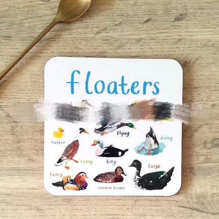 Funny Bird Pun Coasters Set | Novelty Drink Mats