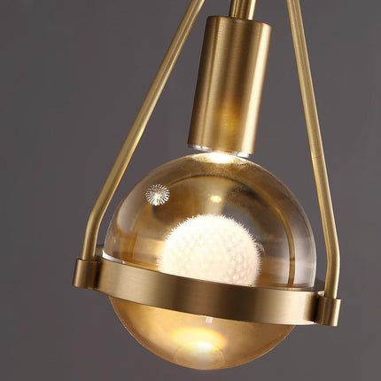 Copper Crystal Chandelier – Luxury Modern Minimalist Lighting | Ikeame