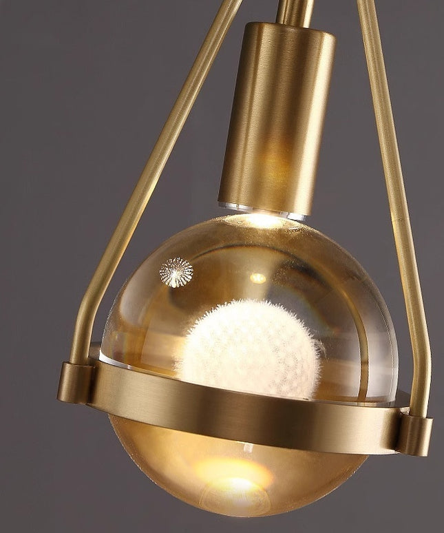 Copper Crystal Chandelier – Luxury Modern Minimalist Lighting | Ikeame
