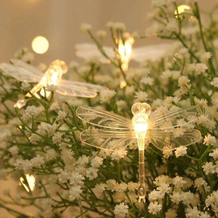 Butterfly or Dragonfly LED String Lights – 3m Warm White, 20 Lights, 2 Modes