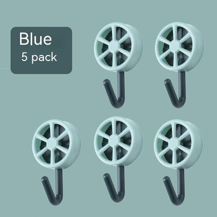 Plastic Kitchen Bathroom Hook Punch-free Hook Power Post Seamless Behind The Door Wall Coat And Hat Hook Self-adhesive Hook