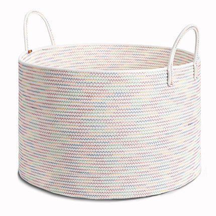 Cotton Rope Storage Basket - Large Woven Organiser in 9 colours (single or set)