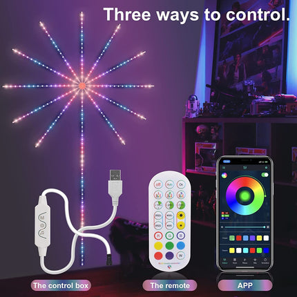 Firework LED Strip Lights – Music Sync Colour Changing Party Décor | Ikeame
