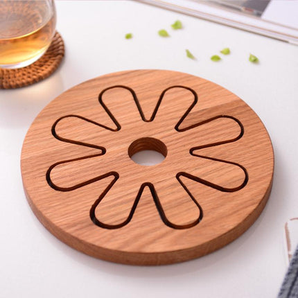 Wooden Petal Coaster | Solid Wood Heat Resistant Pad