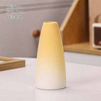 Gradient Macaron Ceramic Vase | Pastel Mini Decorative Vase