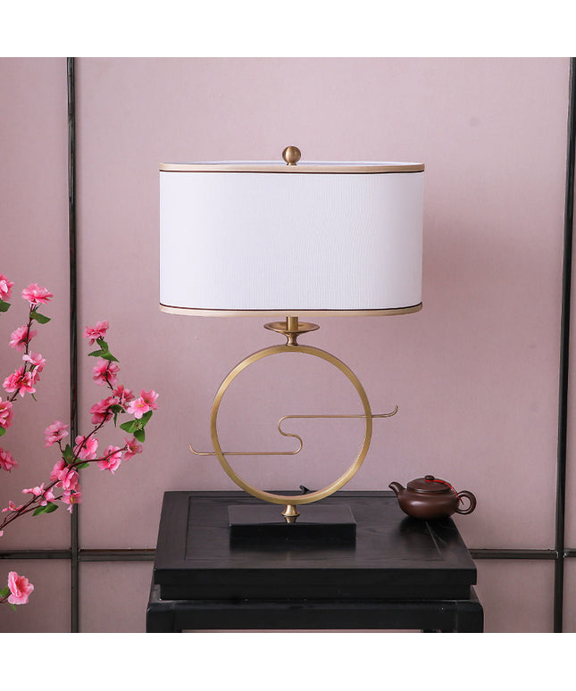 New Chinese Style Copper Table Lamp Master Bedroom Bedside