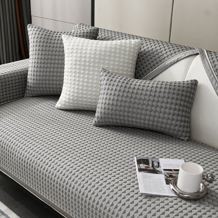Diamond pattern non-slip sofa cover