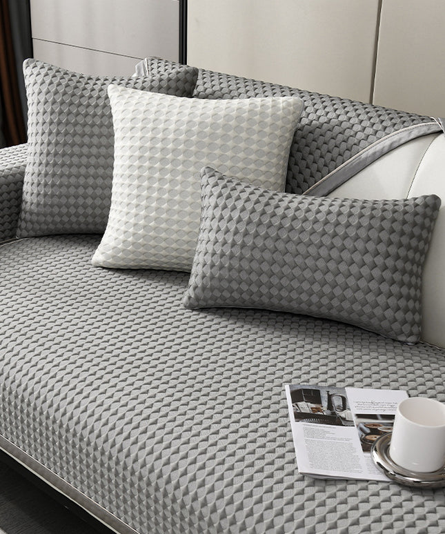 Diamond pattern non-slip sofa cover