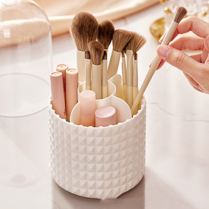 Rotating Makeup Organiser Dustproof Brush Storage Box