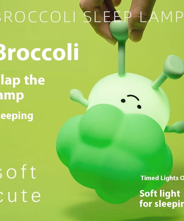 Creative Cartoon Broccoli Silicone Night Lamp Bedroom Sleeping Table Lamp