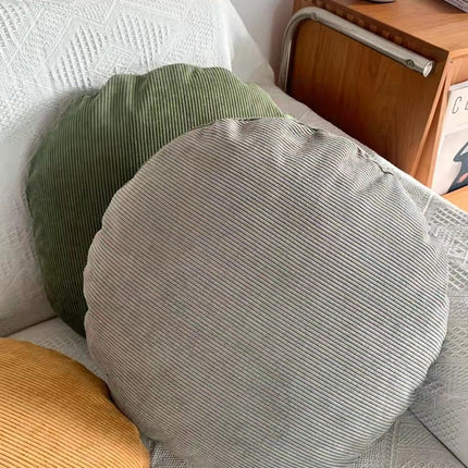 Pinstripe Corduroy Round Cushion with Core – 7 Colours| 45x45, 50x50, 60x60 cm
