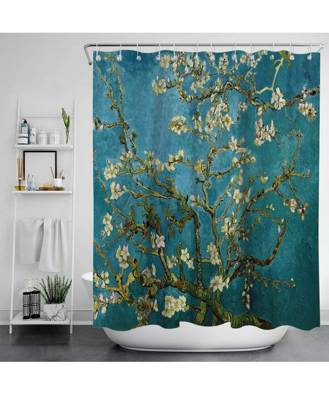 Digital Printing Non-perforated Bathroom Curtain