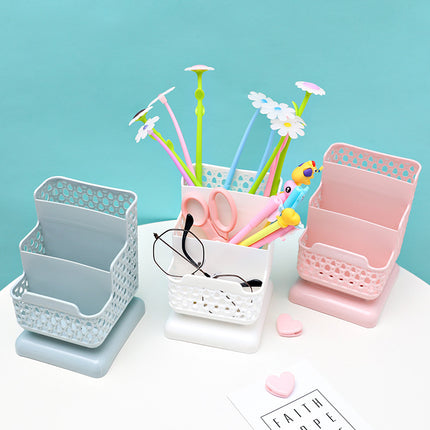 Rattan Style Pen Holder – Woven Desk Organiser