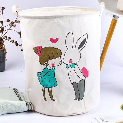 Drum Dirty Clothes Basket Cartoon Toilet Bathroom
