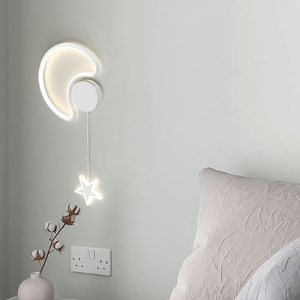 Cloud Bedroom Bedside Wall Lamp Five-pointed Star Children's Room Lamp