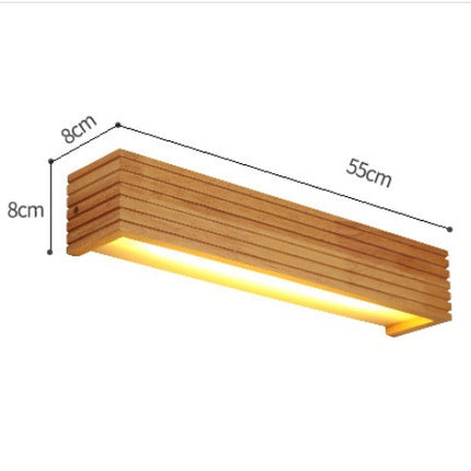 Nordic Solid Wood LED Wall Light — Mirror / Vanity / Bedside