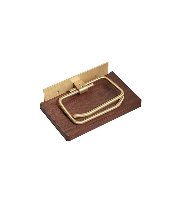 Punch-free Black Walnut Bathroom Rack Mobile Phone Roll Stand