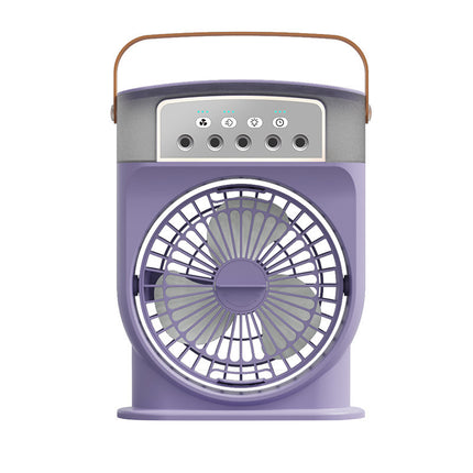 Portable USB Air Cooler Fan | Mist Cooling Fan with LED Light