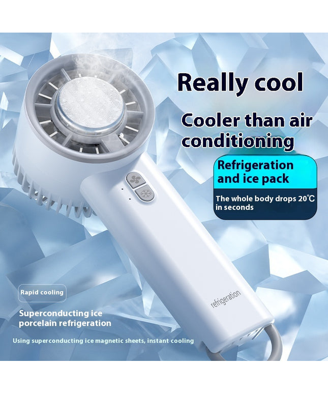 Semiconductor Cooling Handheld Fan | USB Rechargeable Portable Fan