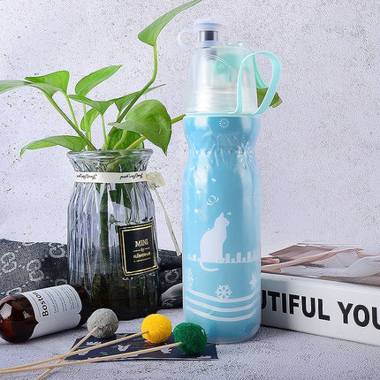 Cooling Spray Water Bottle | 590ml Misting Sports Bottle