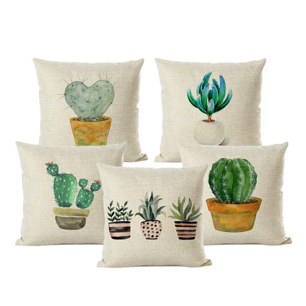 Cactus Cushion Cover | Cute Succulent Pillow 45x45