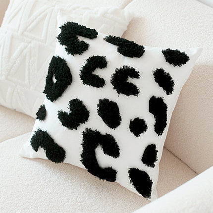 Retro rabbit fur light luxury checkerboard sofa cushion – Trendy & Practical for Daily Living