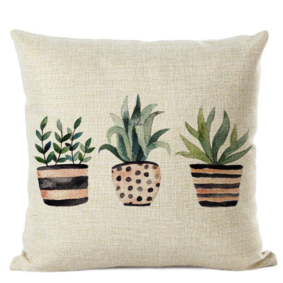 Cactus Cushion Cover | Cute Succulent Pillow 45x45
