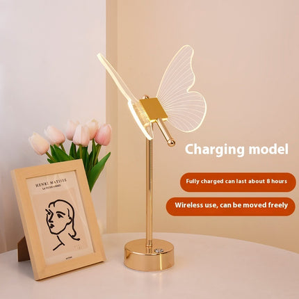Butterfly Table Lamp – USB Rechargeable or Plug-In | 3-Colour Modern LED