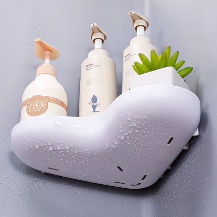 Wall-mounted Non-perforated Triangle Shelf In The Bathroom