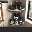 B - Double layer toughened corner shelf - silver