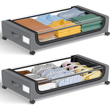 Under Bed Storage Box with Wheels - Fabric Drawer 35L