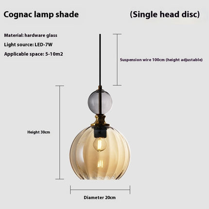 Danish Designer Glass Sphere Droplight – Luxury Pendant Light (Single or 3-Head, 4 Colours)