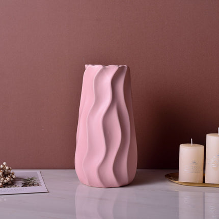 Ceramic Ripple Vase | Modern Coloured Decorative Vase