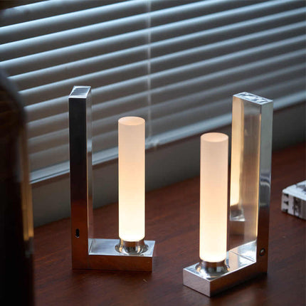 Luxury Bookend Lamp – Polished Aluminium LED Lighting | Ikeame
