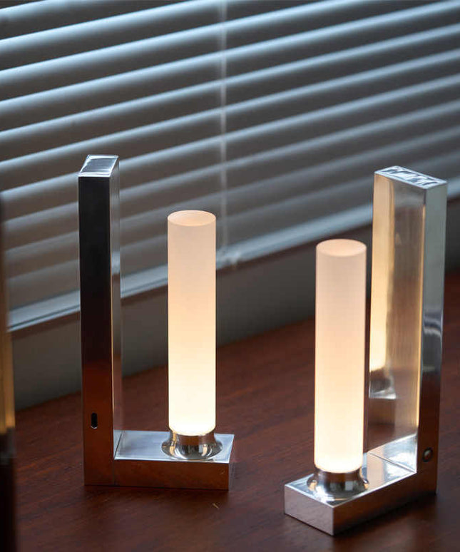 Luxury Bookend Lamp – Polished Aluminium LED Lighting | Ikeame